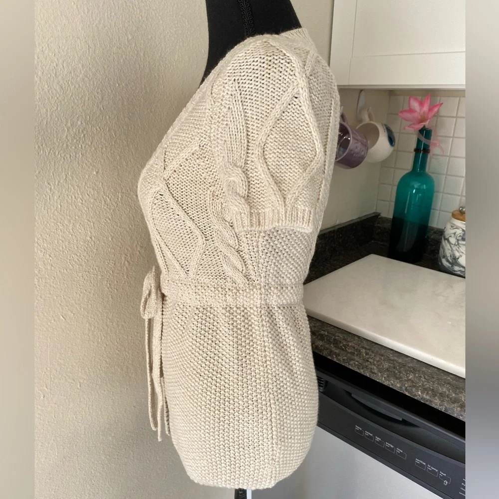 Y2k Aeropostale babydoll tie waist short sleeve cardigan sweater - Picture 13 of 13